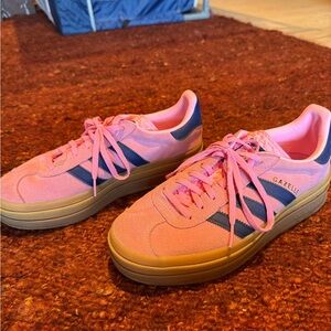adidas Gazelle Pink and Blue Sneakers
